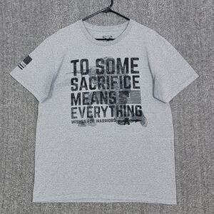 Howitzer T-Shirt Mens L Gray To Some Sacrifice Means Everything American Flag
